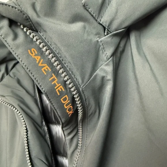 EUC Save the Duck rainy Matty jacket. Green black size 3 (Large) - Picture 7 of 10